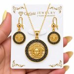 نیم ست ورساچه استیل طلایی مدل مدوسا کد VERSACE-NS-01 - تصویر 4